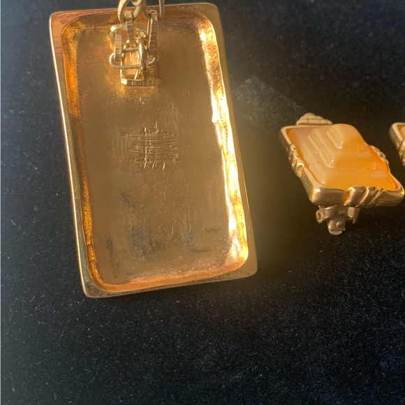 Thailand Designed Necklace & Earrings Set | Peach - Picture 4 of 6